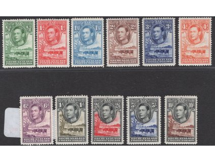 Bečuánsko 1938, Mi. 101-11, xx, 2 levné - vady (nepočítany), 95 ME (cena x!)