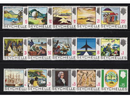 Seychely 1969, Mi. 259-73, xx výplatní