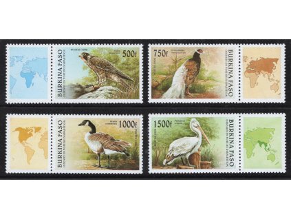 Burkina Faso 1996, Mi. 1406-9, xx Ptáci