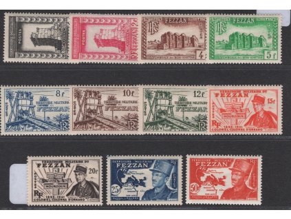Fezzan 1949, Mi. 33-43, x