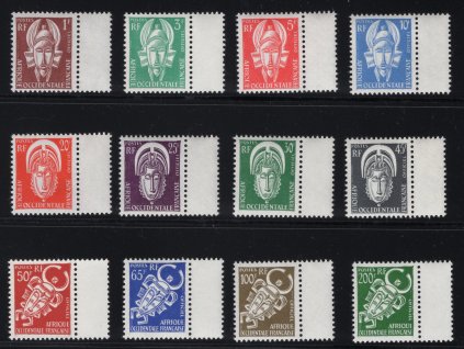 Francouzská Západní Afrika Služební 1958, Mi. D1-12, xx, s "kuponem"!