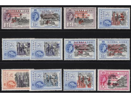 Sierra Leone 1963, Mi. 223-35, xx přetisk
