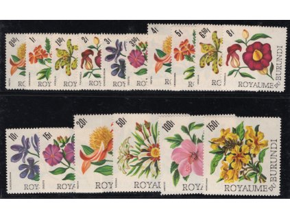 Burundi 1966, Mi. 217-32, xx Květiny