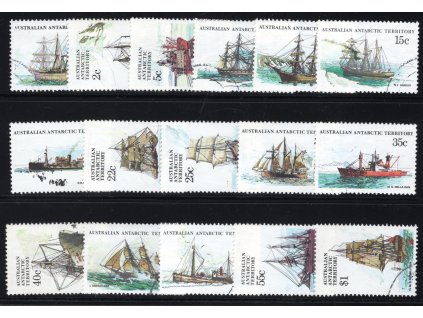 Australské antarktické území 1979, Mi. 37-52, O Lodě, dv - sleva!