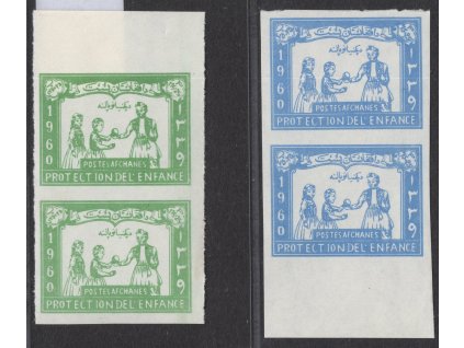 Afghánistán 1960, Mi. 492-3 B dvoupáska, xx Děti