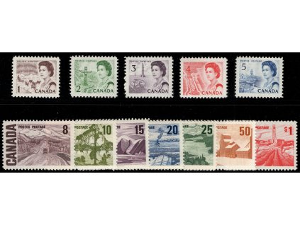 Kanada 1967, Mi. 398-409, xx výplatní