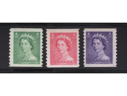Kanada 1953, Mi. 278-80 D, xx Alžběta