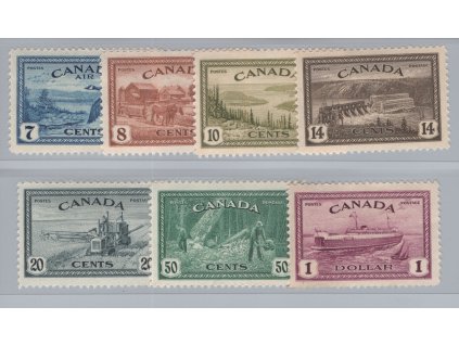 Kanada 1946, Mi. 235-41, x Mír, sleva!