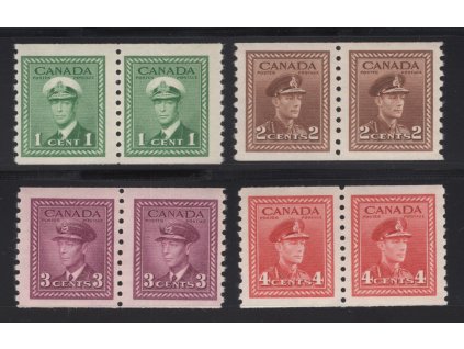 Kanada 1942, Mi. 216-21 D, xx Jiří, komplet 2-pásky