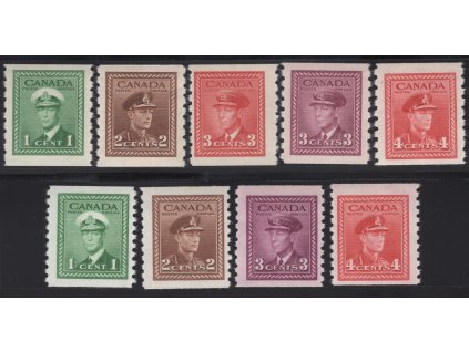 Kanada 1942, Mi. 216-21 C+D, xx Jiří, komplet!