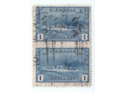 Kanada 1942, Mi. 229 2-páska, O 1 $, sleva!