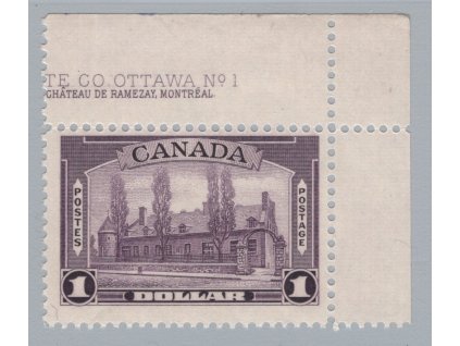 Kanada 1938, Mi. 208, xx 1 $, rohová