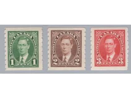 Kanada 1937, Mi. 197-9 D, xx 1-3 c svitek
