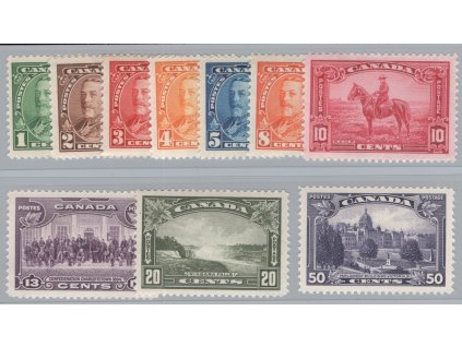 Kanada 1935, Mi. 184-93, xx 1 - 50 c Jiří V.