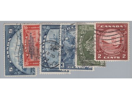 Kanada 1933/4, Mi. 172-7, O, sleva!