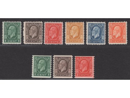 Kanada 1932, Mi. 162-7 A+D, x Jiří V.