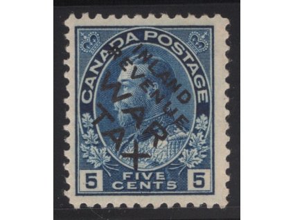Kanada 1915, x 5 c přetisk WTR (WAR TAX)