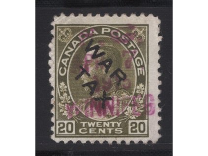 Kanada 1915, SG č. 226, O přetisk WAR TAX, KC 100 £