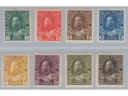 Kanada 1911, Mi. 92-9, x, těžší x - sleva!