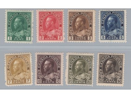 Kanada 1911, Mi. 92-9, x, těžká x - sleva!