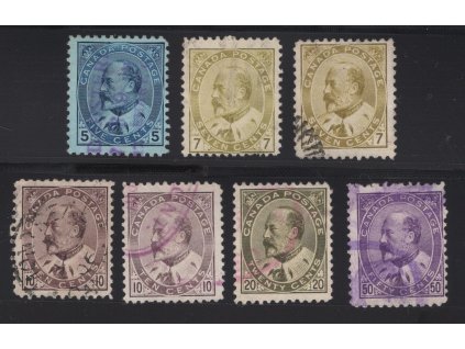 Kanada 1903, Mi. 79-83 a+b, O 5 - 50 c