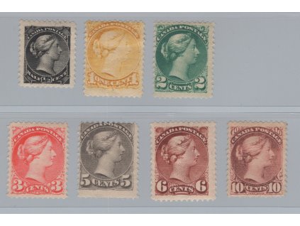 Kanada 1870, Mi. 25-31, x, opravený lep