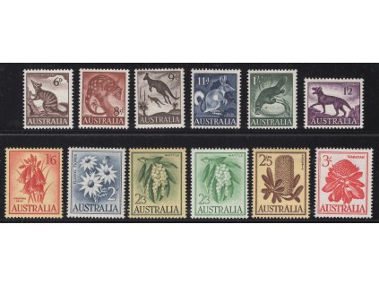 Austrálie 1959/60, Mi. 294-302 + 310-11 a+b, xx Flóra a fauna