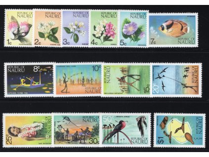 Nauru 1973, Mi. 88-101, xx výplatní, 5 c kzy - zdarma