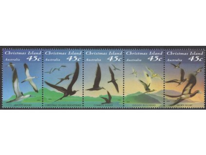 Austrálie - Vánoční ostrov 1993, Mi. 379-83, xx Ptáci