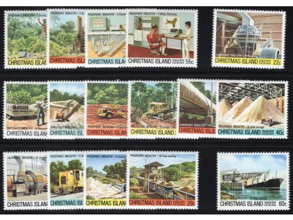 Austrálie - Vánoční ostrov 1980-1, Mi. 124-31 + 138-45 (komplet), xx Fosfáty I-IV