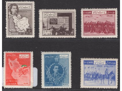 Írán 1950, Mi. 832-7, xx 4. výročí, dvl - sleva!