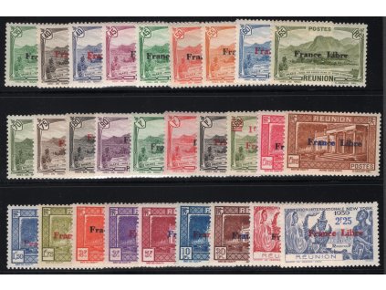 Réunion 1943, Mi. 219-46, xx přetisk France Libre, ojediněle dv - sleva!