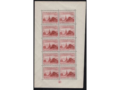 ČSR II 1954, Pof. PL 774, xx Mauzoleum, 10blok, výrazně širší a šikmý ořez