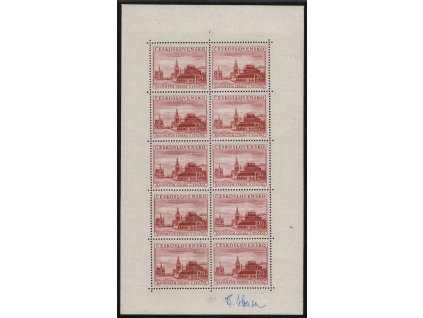 ČSR II 1954, Pof. PL 774, xx Mauzoleum, 10blok, s podpisem rytce L. Jirka