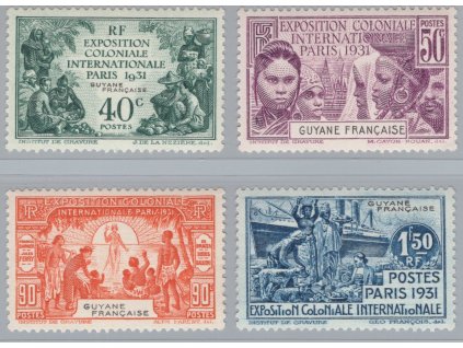 Francouzská Guyana 1931, Mi. 152-5, xx Paříž, dvl - sleva!