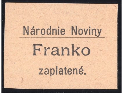 ČSR I Novinová provizoria 1918, Pof. NN 16 I. typ, (x) Novinová nálepka Národnie Noviny, zk. Le. + Gi.