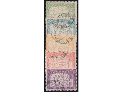 Venezuela 1896, Mi. 48-52, O Miranda