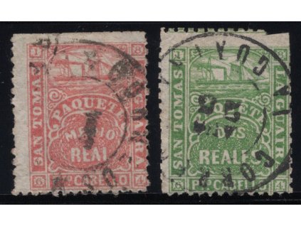 Venezuela Lodní pošta 1864, Mi. 11-12, O, kzy - sleva!