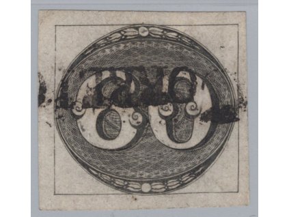 Brazílie 1843, Mi. 2, O 60 R, krásný střih!