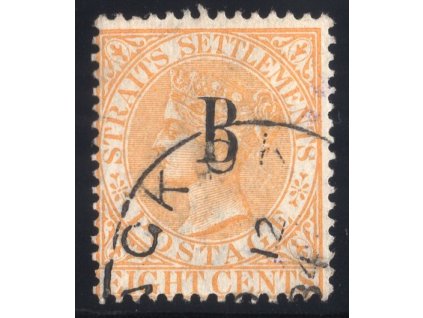 Britská pošta v Bangkoku 1883, Mi. 16, O 8 c