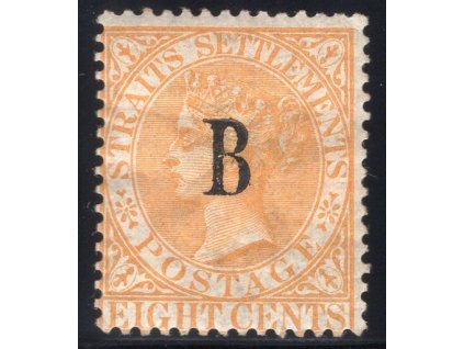 Britská pošta v Bangkoku 1883, Mi. 16, x 8 c, težké x - sleva!