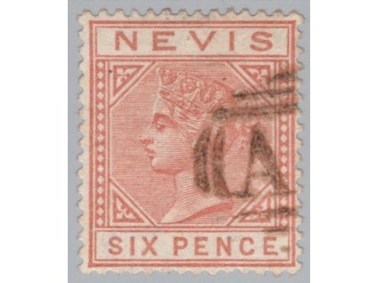 Nevis 1884, Mi. 23, O 6 d