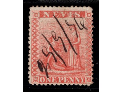 Nevis 1876, Mi. 8, X 1 d