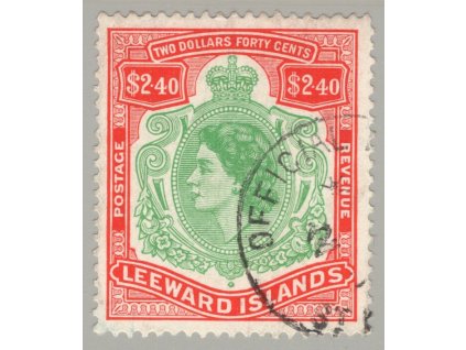 Závětrné ostrovy (Leeward Islands) 1954, Mi. 130, O 2,4 $