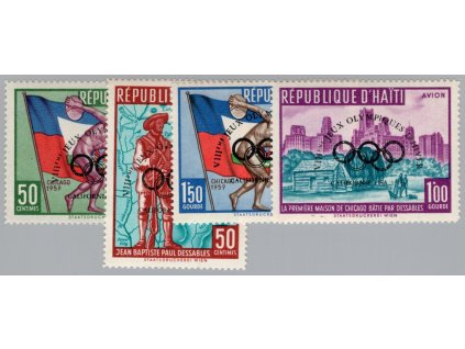 Haiti 1960, Mi. 595-8, xx přetisk Olympijské hry "California"