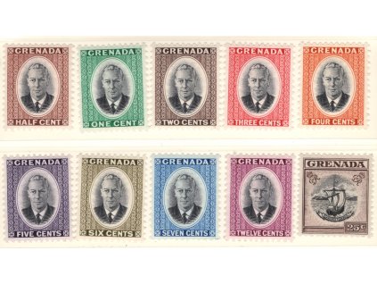 Grenada 1951, Mi. 143-52, xx 0,5 - 2,5 c