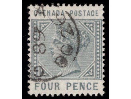 Grenada 1883, Mi. 18, O 4 d, obrácená průsvitka
