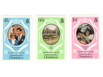 Dominika 1981, Mi. 713-5, xx Svatba