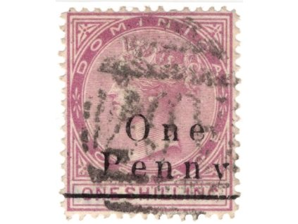 Dominika 1886, Mi. 20, O 1 d / 1 s