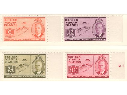 Britské Panenské ostrovy 1951, Mi. 92-5, xx Jiří